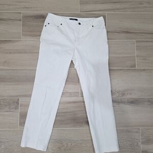 Women's White Straight-Leg Pants